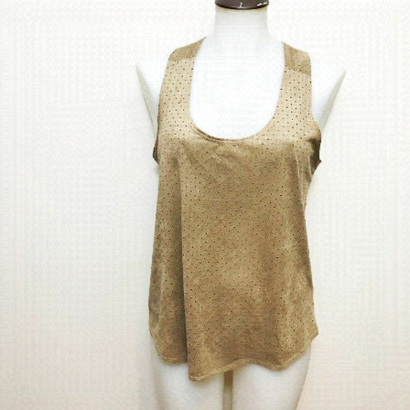Faux Suede Die Cut Tank Top - Picture 1 of 6